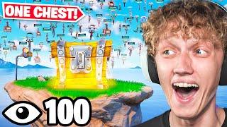 I Got 100 Players To Land At ONE CHEST In Season 2 Fortnite! (impossible)