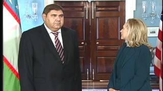 Secretary Clinton, Uzbek FM Ganiev meet in Washington/Klinton G'aniyev bilan uchrashdi