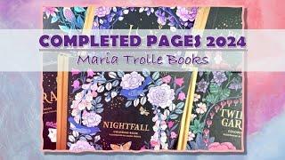 COMPLETED COLOURING PAGES 2024| MARIA TROLLE BOOKS | ADULT COLOURING