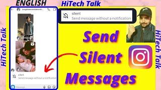 How to send silent message on Instagram | Chat on Instagram without any Notifications 2022