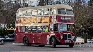 Vintage buses gather in Stratford-upon-Avon