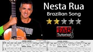 Nesta Rua (Brazilian Song)️| Fingerstyle Guitar Tutorial + Sheet & Tab