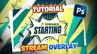 Comic Style Stream Starting Gaming  Overlay  Design Tutorial In Photoshop Speed Art