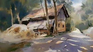 Watercolour Landscape Painting | Online class demo | by Prakash Mahato