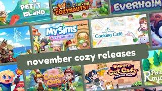 20 *new* cozy games releasing this november! - an in-depth overview | nintendo switch & steam 