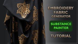 Embroidery Fabric Generator "SUBSTANCE PAINTER" Tutorial