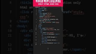 Create a Typing Text Animation only html and css #coding  #webdesign  #webdevtutorial #htmlcss