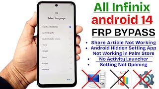 All Infinix Android 14 : GOOGLE ACCOUNT BYPASS | 2025 All Infinix Frp Bypass Android 13 Without PC