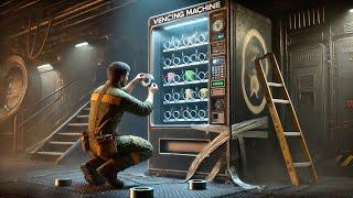 Galactic Vending Machine That Hasn't Worked in a Century Until a Human Engineer Fixes It with Duct