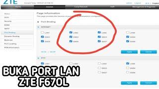 CARA BUKA PORT LAN‼️ MODEM ZTE F670L#indihome