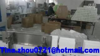 Plastic Film Wrapping Facial Tissue Folding Machine with Log Saw cutter and packing machine