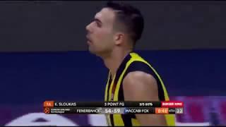 Kostas Sloukas highlights (Fenerbahce-Maccabi: 78-75)