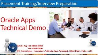 Oracle Apps Technical Placement Training | Interview Preparation | 100% Placement | Real Time