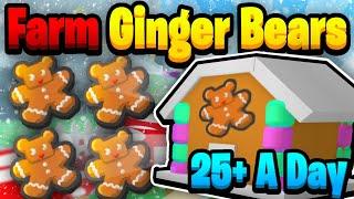 How to Farm GINGERBREAD BEARS [25 PER DAY] In Beesmas Bee Swarm Simulator