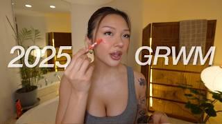 GRWM as if were on facetime yapping about 2025 goals and habits (FULL MAKEUP ROUTINE)