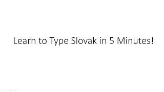 This One Key Is All You Need to Type Slovak | Slovak with Sam