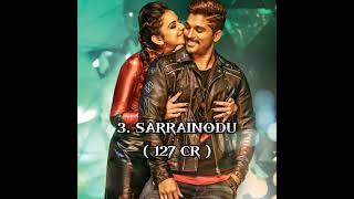 TOP 5 MOST EARNING ALLU ARJUN MOVIES || #pushpa #dj #sarrainodu #shorts #movies #trendingshorts