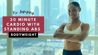 Cardio & Standing Abs No JUMPING Bodyweight Workout