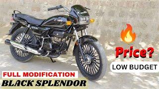 Black Gangster Splendor Modification | Old model to BS6 Model | #hero #splendor