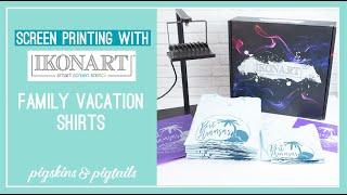 Screen Printing Family Vacation Shirts with IKONART Custom Stencil Kit