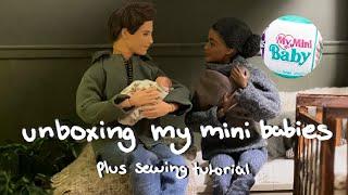 Barbie - Zuru my mini baby 5 surprise ball Unboxing plus craft Barbie doll Aesthetic Ken Role play