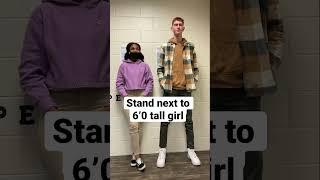 Stand next to a 6’0 tall girl? #shorts #tall