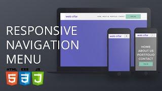 Responsive Navigation Menu With Animated Hamburger | HTML, CSS and JS Tutorial