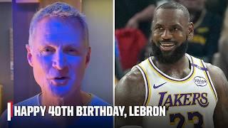 Kevin Love, Steve Kerr & more wish LeBron James a happy 40th birthday | NBA on ESPN