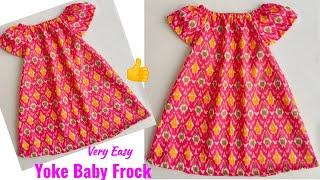 Very Easy Yoke Baby frock cutting and stitching