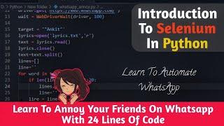 WhatsApp Automation With Selenium Python