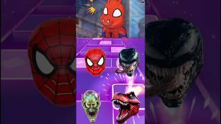 Spiderman vs Venom vs Green Goblin vs Dino Spiderman Coffin Dance #tileshop #coffindance #shorts