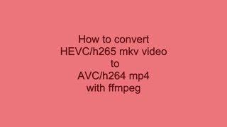 Convert HEVC/h265 mkv video to AVC/h264 mp4 with ffmpeg