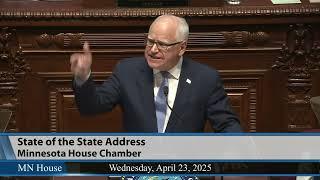 Gov. Tim Walz's State of the State address (speech only) 4/23/25