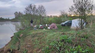 Первая Рыбалка С Ночевкой На Иже В Палатках.Клюет все!Судаки на Джиг.Берши на Тюльку.Лещ на Донки!