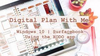 Digital Plan with Me Windows 10 // How to Digital Plan Xodo app Windows Surface