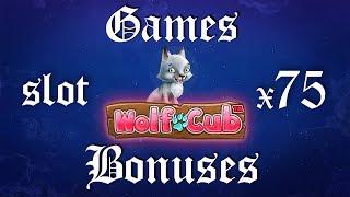 Review bonus game x75 Wolf Cub Slot Machine