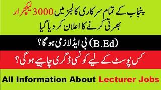 PPSC Lecturer Jobs 2019 | Complete Details | Eligibility Criteria | Jobs Center and GK