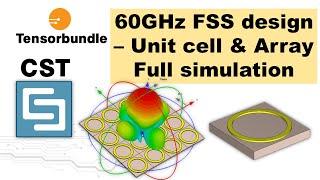 CST tutorial: Frequency Selective Surface (FSS) design - unit cell design & array full simulation