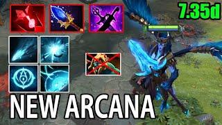 NEW ARCANA Skywrath Mage - The Devotions of Dragonus - INSANE DAMAGE  vs Huskar MID 7.35b Dota 2