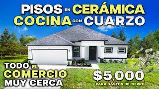 CASA NUEVA en menos de $300,000  Ubicación CENTRAL, GASTOS DE CIERRE y con PATIO CUBIERTO en OCALA