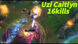 UZI CAITLYN VS JIN , HIS CAITLYN IS SO CLEAN!