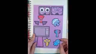 DIY Sprunki oc sticker book 스프런키 oc 스티커 북 #sprunki #asmr