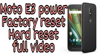 Moto Lenovo E3 power mobile Hard reset Factory reset video without computer