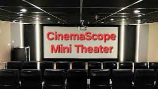 CinemaScope 2.35:1 Screen Dolby Atmos 4K Theater with 51 Seating Capacity.