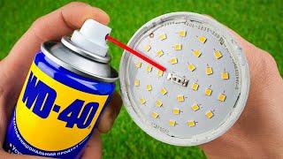 Aplique WD40 em uma lâmpada LED e você ficará surpreso com os resultados!