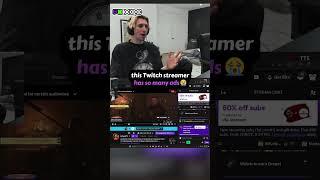 xQc reacts to Twitch Stream COVERED with Ads  #xqc #twitch #funny