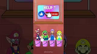 Mario Perfect Puzzle Challenge - Jump into the correct color bucket