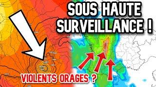 Point météo : VIOLENTS ORAGES et FORTES PLUIES, situation sous HAUTE SURVEILLANCE !