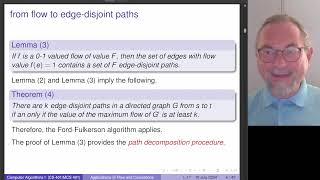 the edge-dispoint paths and survey design problems solved by the Ford-Fulkerson algorithm