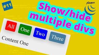 Show/Hide Multiple Divs with Jquery/Hide show div,elements on click in javascript/jQuery Hide Show